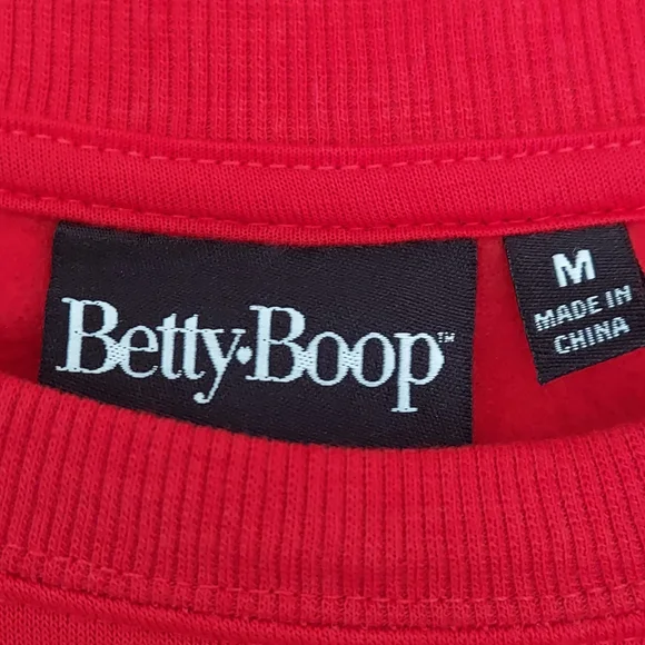 Betty Boop Holiday Sweatshirt Girls Size M & XL NWOT - Picture 3 of 4
